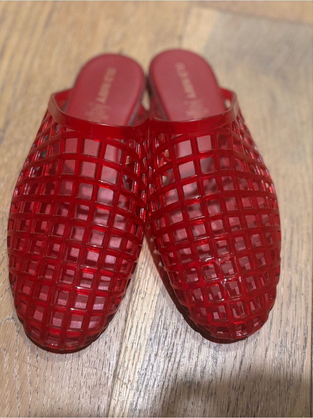 Old Navy red jelly shoes size 7